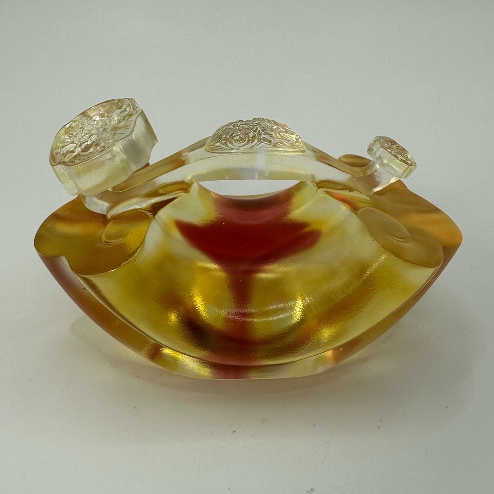 LIULI Asian Amber Crystal Glass Resting Scepter Paperweight 1304 of 5000. 2013